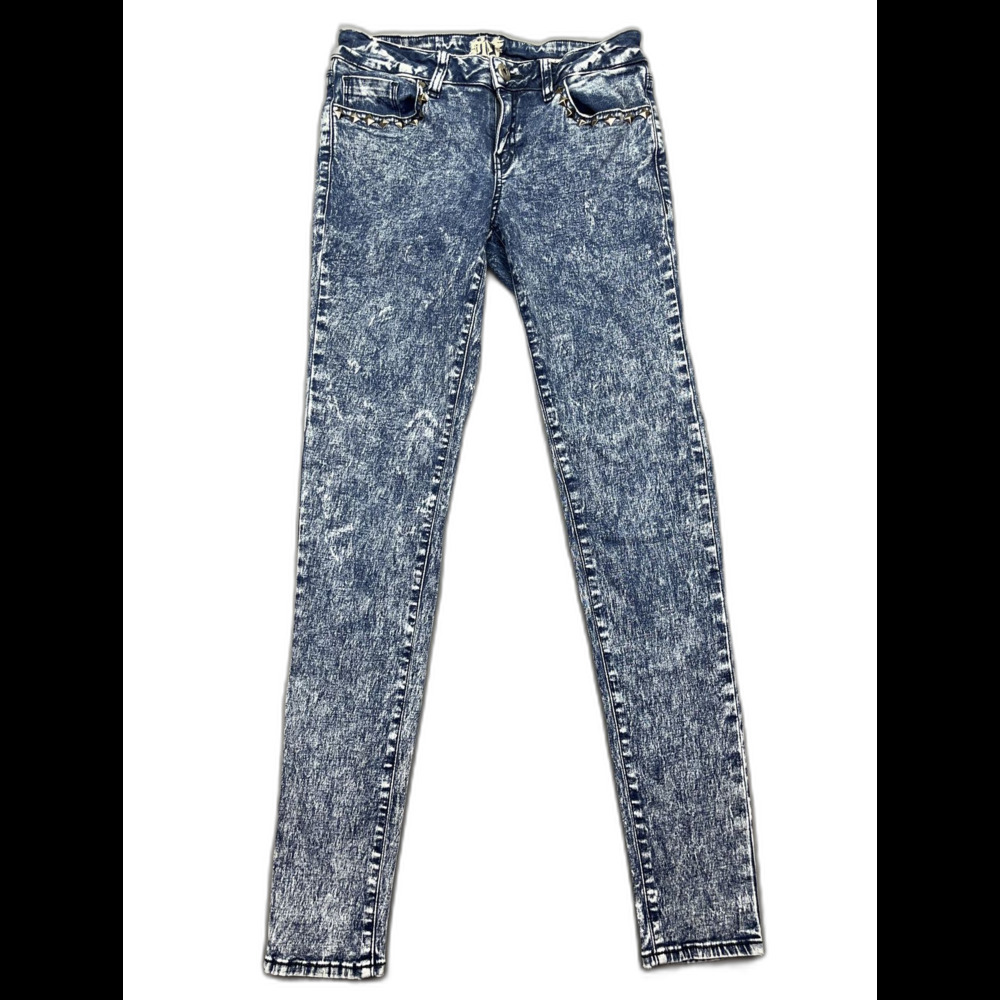 SPJ Dark Wash Pyramid Spike‎ Skinny Jeans Size 7